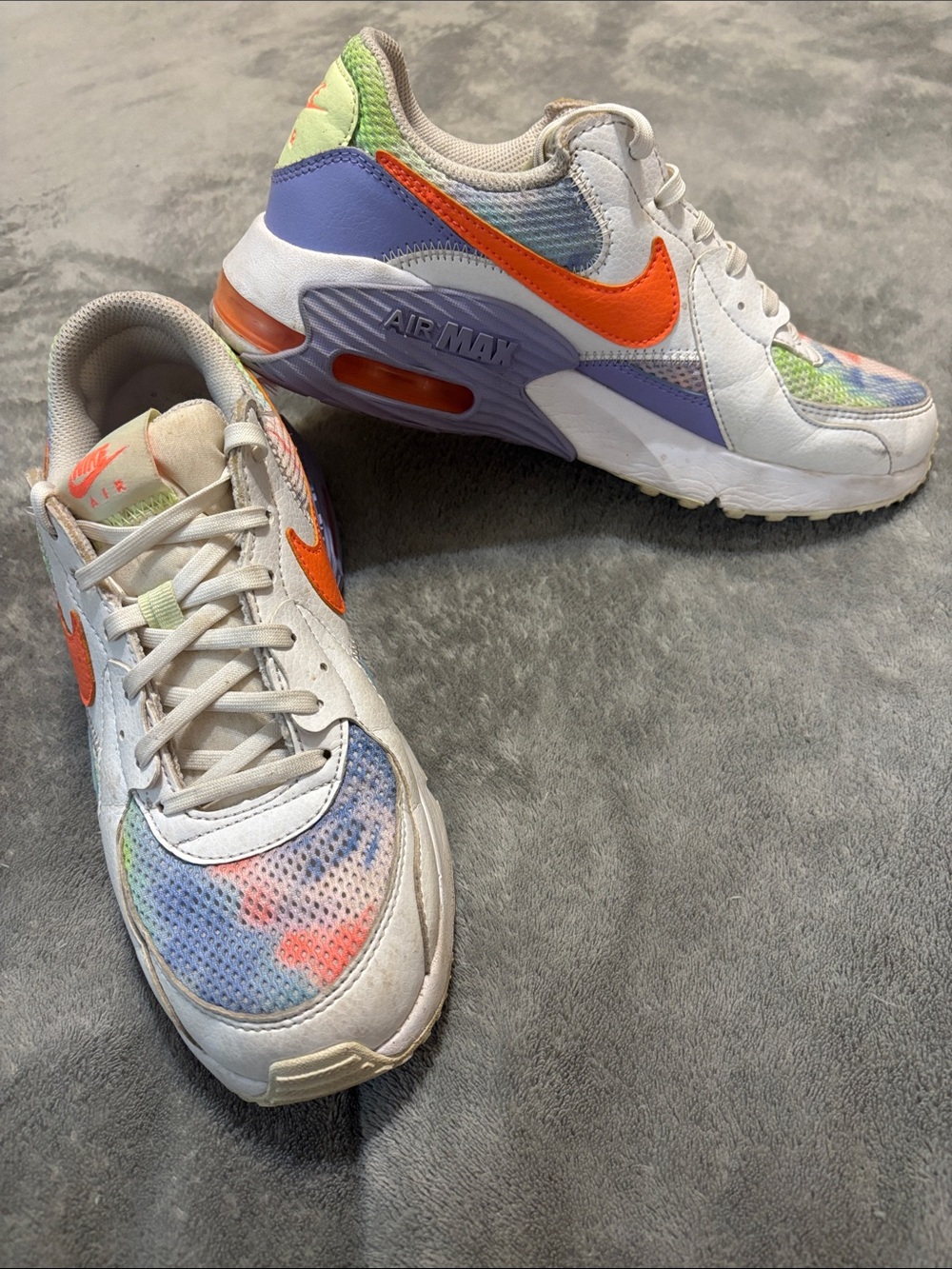 Nike Multicolor Air Max Sneakers with Orange Swoosh